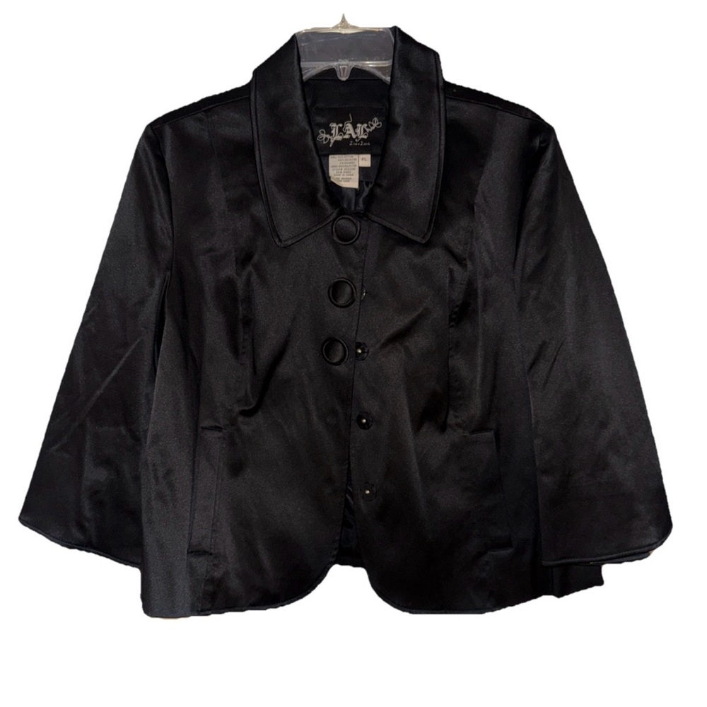 Live a Little Black Satin Blend Jacket